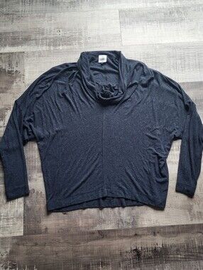 Cabi Quinn #3227 Cowl Neck Dolman Sleeve Top Medium M Blue Stretch Minimalist